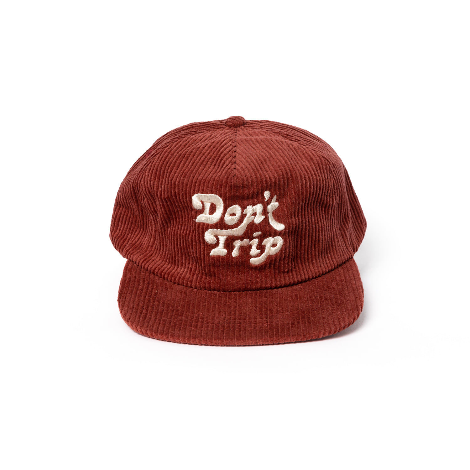 Don&#039;t Trip Fat Corduroy Snapback Hat &quot;RED&quot; 