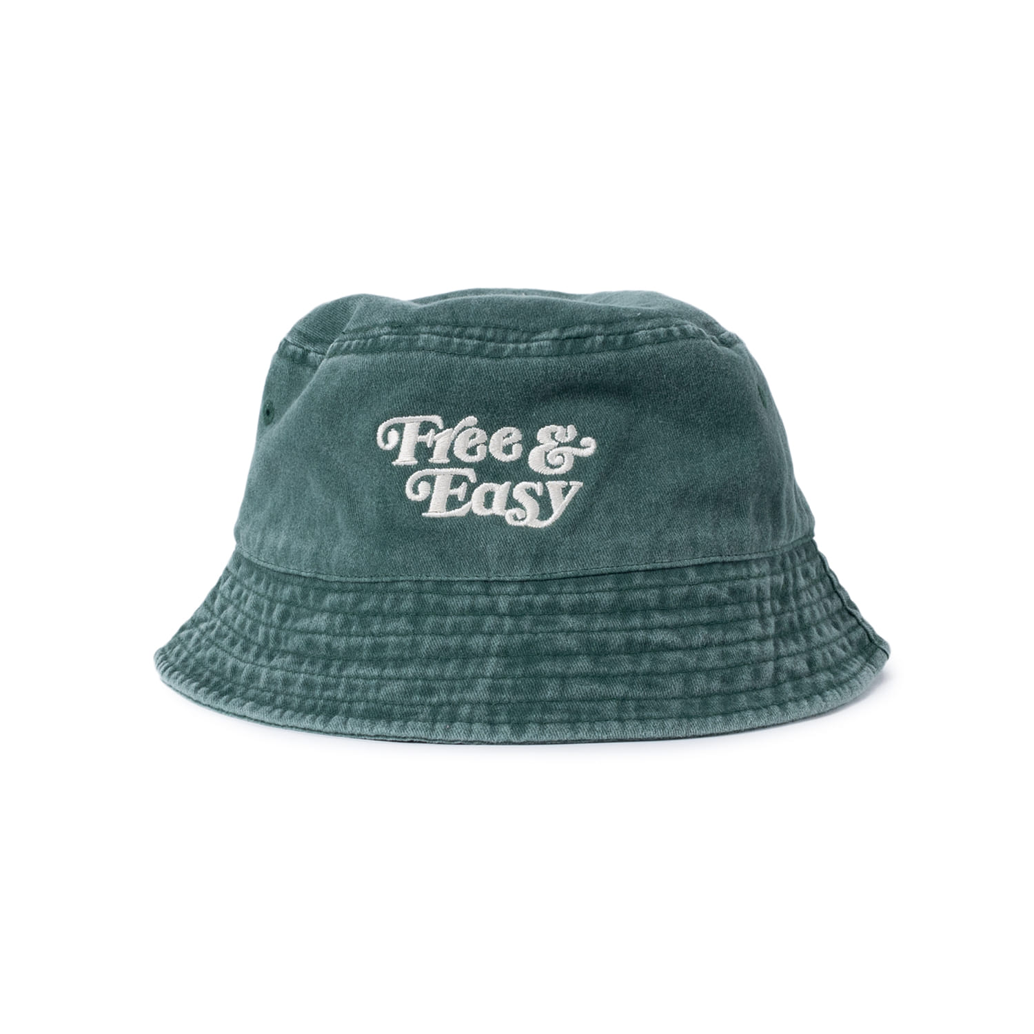 Free &amp; Easy Don&#039;t Trip Washed Bucket Hat &quot;GREEN&quot; 