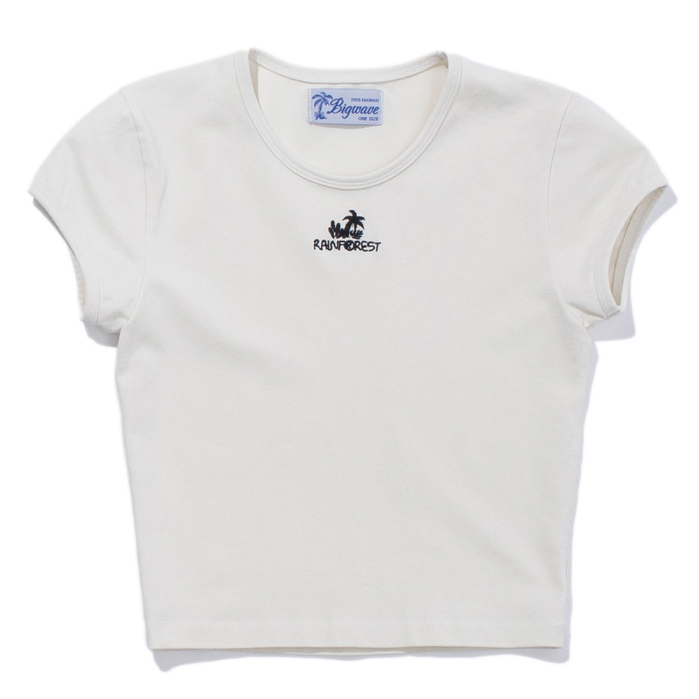 Rainforest Cap Sleeve Baby Rib Cropped Top (MASHMALLOW)